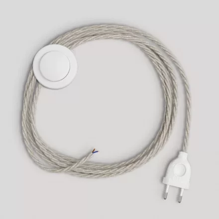 Creative Cables lámpakábel Kábelezés fehér fonott kábellel 3 m CABPBTOTN01