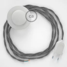   Creative Cables kapcsoló Bekötési talapzat, TN02 szürke natúr vászon 3 m. Válassza ki CABPBTOTN02