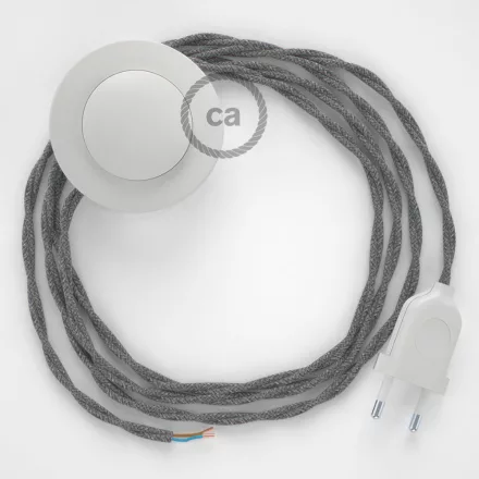 Creative Cables kapcsoló Bekötési talapzat, TN02 szürke natúr vászon 3 m. Válassza ki CABPBTOTN02