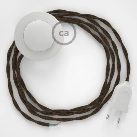 Creative Cables kapcsoló Bekötési talapzat, TN04 Barna natúr vászon 3 m. Válassza ki CABPBTOTN04