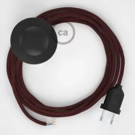   Creative Cables kapcsoló Bekötési talapzat, RM19 Burgundy Rayon 3 m. Válassza ki a CABPTO073