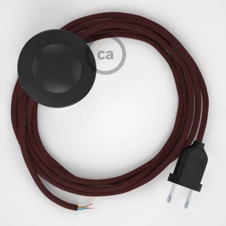 Creative Cables kapcsoló Bekötési talapzat, RM19 Burgundy Rayon 3 m. Válassza ki a CABPTO073