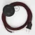 Creative Cables kapcsoló Bekötési talapzat, RM19 Burgundy Rayon 3 m. Válassza ki a CABPTO073