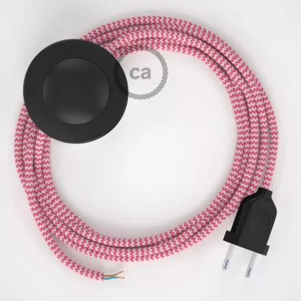 Creative Cables kapcsoló Bekötési talapzat, RZ08 Fukszia ZigZag Rayon 3 m. Válassza ki CABPTO106