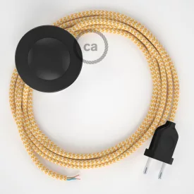   Creative Cables kapcsoló Bekötési talapzat, RZ10 Sárga cikcakk műselyem 3 m. Válassza ki CABPTO108