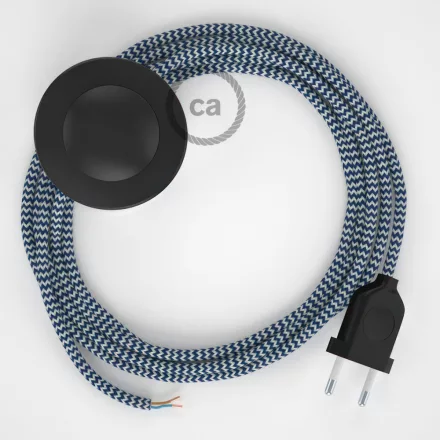 Creative Cables kapcsoló Bekötési talapzat, RZ12 Kék ZigZag Rayon 3 m. Válassza ki CABPTO110