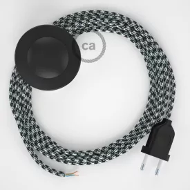   Creative Cables kapcsoló Bekötési talapzat, RP04 fehér-fekete kéttónusú műselyem 3 m. Válassza ki CABPTO212