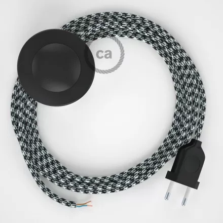 Creative Cables kapcsoló Bekötési talapzat, RP04 fehér-fekete kéttónusú műselyem 3 m. Válassza ki CABPTO212