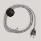 Creative Cables textil lámpakábel Lámpa vezetéke szürke lenvászon kábellel, 3 m CABPTO402