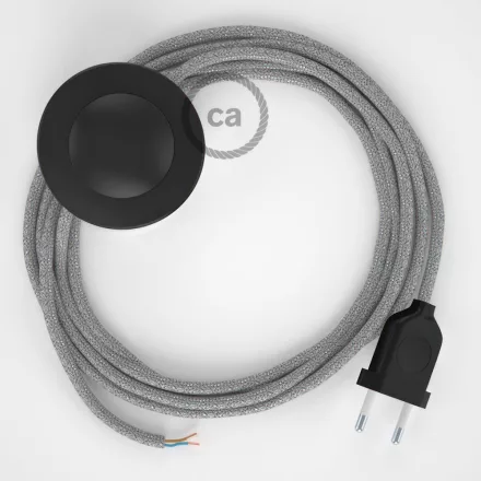 Creative Cables kapcsoló Bekötési talapzat, RL02 Csillogó ezüst műselyem 3 m. Válassza ki CABPTO453