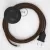 Creative Cables kapcsoló Bekötési talapzat, RL13 Csillogó barna műselyem 3 m. Válassza ki CABPTO456