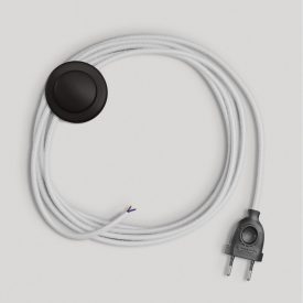   Creative Cables textil lámpakábel Lámpa vezetéke fehér pamut kábellel, 3 m CABPTORC01