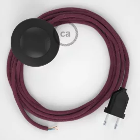   Creative Cables kapcsoló Bekötési talapzat, RC32 Burgundy Cotton 3 m. Válassza ki a CABPTORC32