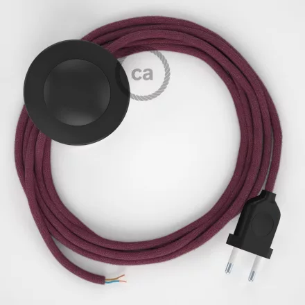 Creative Cables kapcsoló Bekötési talapzat, RC32 Burgundy Cotton 3 m. Válassza ki a CABPTORC32