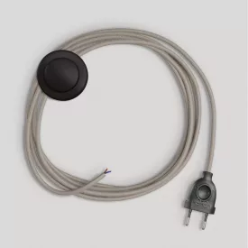  Creative Cables textil lámpakábel Lámpa vezetéke galambszürke pamut kábellel, 3 m CABPTORC43