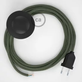   Creative Cables kapcsoló Bekötési talapzat, RC63 zöld szürke pamut 3 m. Válassza ki CABPTORC63