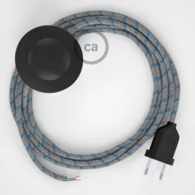   Creative Cables kapcsoló Bekötési talapzat, RD55 Blue Steward Stripes pamut és natúr vászon CABPTORD55