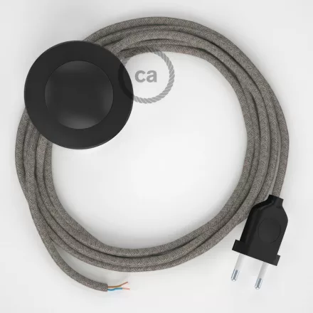 Creative Cables kapcsoló Bekötési talapzat, RD62 Thyme Green gyémánt pamut és natúr vászon CABPTORD62