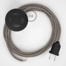   Creative Cables kapcsoló Bekötési talapzat, RD63 Bark Diamond pamut és természetes vászon 3 CABPTORD63