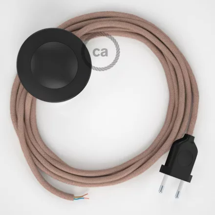 Creative Cables kapcsoló Bekötési talapzat, RD71 Ancient rózsaszín cikcakk pamut és natúr vászon CABPTORD71