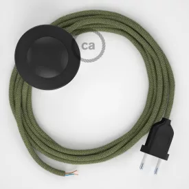   Creative Cables kapcsoló Bekötési talapzat, RD72 Thyme Green Stripes pamut és natúr vászon CABPTORD72