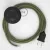 Creative Cables kapcsoló Bekötési talapzat, RD72 Thyme Green Stripes pamut és natúr vászon CABPTORD72