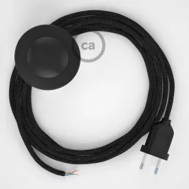   Creative Cables kapcsoló Bekötési talapzat, RL04 Csillogó fekete műselyem 3 m. Válassza ki CABPTORL04