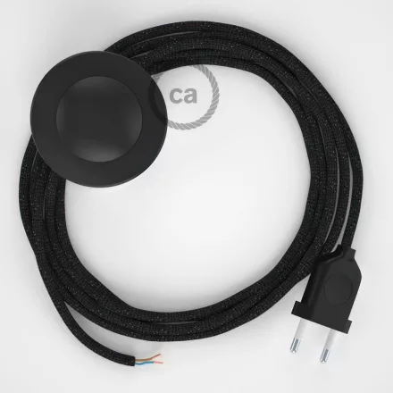 Creative Cables kapcsoló Bekötési talapzat, RL04 Csillogó fekete műselyem 3 m. Válassza ki CABPTORL04