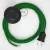 Creative Cables kapcsoló Bekötési talapzat, RL06 Csillogó zöld műselyem 3 m. Válassza ki CABPTORL06