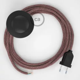   Creative Cables kapcsoló Bekötési talapzat, RS83 piros pamut és natúr vászon 3 m. CABPTORS83