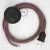 Creative Cables kapcsoló Bekötési talapzat, RS83 piros pamut és natúr vászon 3 m. CABPTORS83
