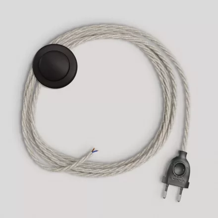 Creative Cables lámpakábel Kábelezés fehér fonott kábellel 3 m CABPTOTN01