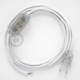   Creative Cables kapcsoló Lámpa huzalozás, RM01 Fehér Rayon 1,80 m. Válassza ki a CABTTO053