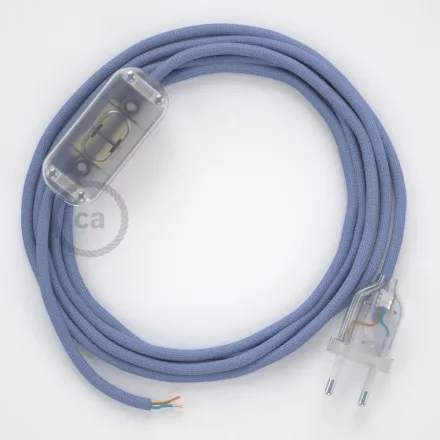 Creative Cables kapcsoló Lámpa huzalozás, RM07 Lilac Rayon 1,80 m. Válassza ki a CABTTO054