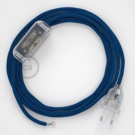   Creative Cables kapcsoló Lámpa huzalozás, RM12 Blue Rayon 1,80 m. Válassza ki a CABTTO060