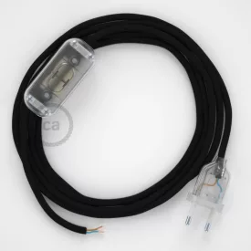   Creative Cables kapcsoló Lámpa huzalozás, RM04 Black Rayon 1,80 m. Válassza ki a CABTTO062 fekete