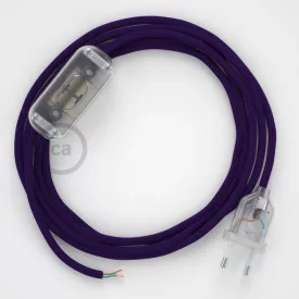   Creative Cables kapcsoló Lámpa huzalozás, RM14 Purple Rayon 1,80 m. Válassza ki a CABTTO063