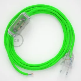   Creative Cables kapcsoló Lámpa vezetékezés, RF06 Neon Green Rayon 1,80 m. Válassza ki CABTTO067