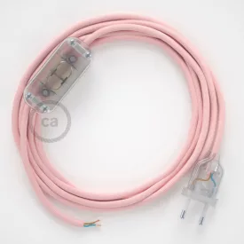   Creative Cables kapcsoló Lámpa bekötése, RM16 Baby Pink Rayon 1,80 m. Válassza ki CABTTO070