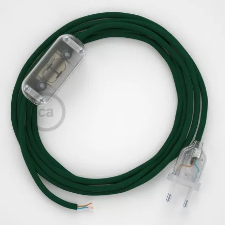 Creative Cables kapcsoló Lámpa bekötése, RM21 Dark Green Rayon 1,80 m. Válassza ki CABTTO076