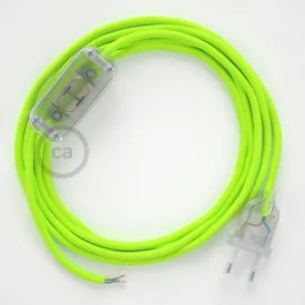   Creative Cables kapcsoló Lámpa vezetékezés, RF10 Neon Yellow Rayon 1,80 m. Válassza ki CABTTO079