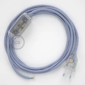   Creative Cables kapcsoló Lámpa vezetékezés, RZ07 Lila ZigZag Rayon 1,80 m. Válassza ki CABTTO104