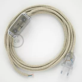   Creative Cables kapcsoló Lámpa huzalozás, RN01 semleges természetes len 1,80 m. Válassza ki CABTTO401