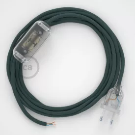   Creative Cables kapcsoló Lámpa bekötése, RC30 Kőszürke pamut 1,80 m. Válassza ki a CABTTORC30