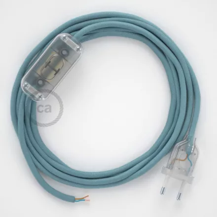 Creative Cables textil lámpakábel Lámpa vezetékek, RC53 Ocean pamut 1,80 m. Válassza ki a CABTTORC53
