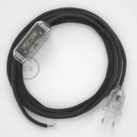   Creative Cables kapcsoló Lámpa huzalozás, RM26 sötétszürke műselyem 1,80 m. Válassza ki a CABTTORM26