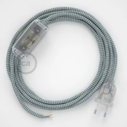 Creative Cables kapcsoló Lámpa huzalozás, RT14 Stracciatella Rayon 1,80 m. Válassza ki a CABTTORT14