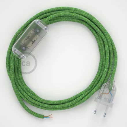 Creative Cables textil lámpakábel Lámpa vezetékezés, RX08 Bronte pamut 1,80 m. Válassza ki a CABTTORX08