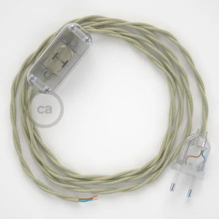 Creative Cables kapcsoló Lámpa huzalozás, TC43 Dove pamut 1,80 m. Válassza ki a CABTTOTC43