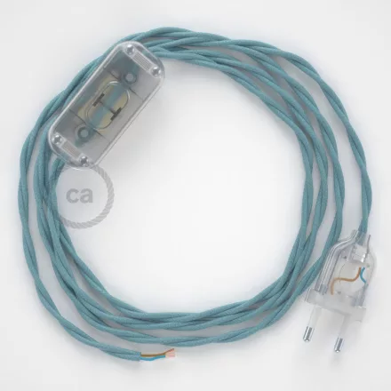 Creative Cables kapcsoló Lámpa huzalozás, TC53 Ocean pamut 1,80 m. Válassza ki a CABTTOTC53